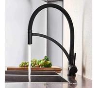 HXFFXHF Bronze Noir Traction vers Le Bas de la Cuisine Robinet de Cuisine Pont monté sur la Salle de Bain Chaude et Froide mélangeur de Cuisine en Laiton avec Un Support Noir (Bronze Noir)