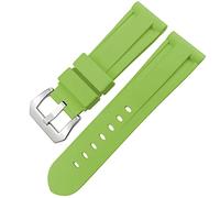 HXFFXHF Butfly Clasm Rubber Watch Band 24 mm 26 mm pour panerai Luminor Submersible Silicone Sport Watch Strap (Couleur: Camo Ylw Black 2, taille: 24 mm)