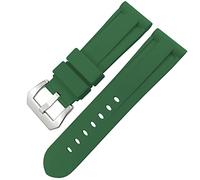 HXFFXHF Butfly Clasm Rubber Watch Band 24 mm 26 mm pour panerai Luminor Submersible Silicone Sport Watch Strap (Couleur: Camo Ylw Black 2, taille: 24 mm)