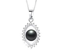 HXFFXHF Chandelier 100% Natural Water Pender pour femmes Collier de perle réel zircon 45 cm Lumière