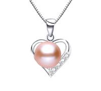 HXFFXHF Chandelier Crystal Natural Natural Freshwater Pearl Pendant Fomen Women Love Collier Bijoux Bridal With Box Gift Light