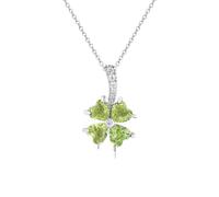 HXFFXHF Chandelier S925 Lucky Four Collier Lady Leaf Pendant Pendant Candarbone Chain Envoyer une petite amie Gift Light