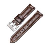 HXFFXHF Crow Horse Crazy Horse Geothes Watch Band pour Panerai Watch Strap Men Bracelet Smooth Watch Band