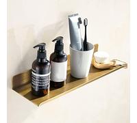 HXFFXHF Étagères de Salle de Bain exquises Organisateur de Rack de Salle de Bain Antique, Porte-cosmétique entièrement cuivre, Rack de Rangement de partition monté sur Le Mur de Style européen