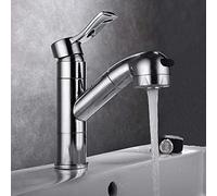 HXFFXHF Évier de Cuisine Taps Robinet en Laiton Massif en Laiton à Une Seule Manche à Un Seul Trou de Cuisine Tap de Cuisine, mélangeur Tap chromé Final Salle de Bain (Couleur: Blanc)