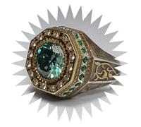 HXFFXHF Girl Products anneaux Ring Jewellery Women Men Promise Wedding Pop Retro Totem Totem Two Tone Ring Gifts