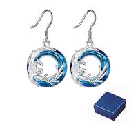 HXFFXHF Girl Products Phoenix Crystal Collier, pour Self - S925 J'ai survécu parce que le feu en moi brûle plus brillant que le feu autour de moi des cadeaux d'oreilles colorés en cristal