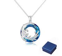HXFFXHF Girl Products Phoenix Crystal Collier, pour Self - S925 J'ai survécu parce que le feu en moi brûle plus brillant que le feu autour de moi des cadeaux d'oreilles colorés en cristal