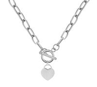 HXFFXHF Les accessoires de bijoux pour filles basculent pour les femmes, basculer le collier pendentif avec palette en papier - Lock de pendentif en chaîne cardiaque, collier de carrière