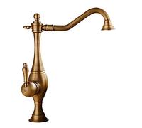 HXFFXHF Mélangeur de Robinet Tap Tout en Bronze Antique européenne au-Dessus du comptoir Bassin Bassin Bassin Bassin Bassin Rotation Robinet Bassin de Lavage à la Chaleur Froide