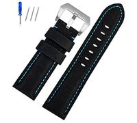 HXFFXHF Pour Panerai PAM441 / 01661 TOUCHE CUIR SPORT SPORT LE VERITE BLACK BLUE ACCESSOIRES STRAPE DE VORDE