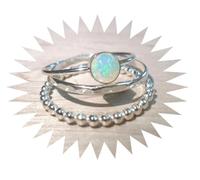 HXFFXHF PRODUITS GIRLES RING RONNEMENTS BIELLES FEMMES MEN promessent le mariage en trois morceaux d'ensemble d'anneaux de pierre précieuse pour les cadeaux des femmes et des couples
