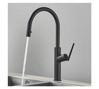 HXFFXHF Robinet, Cuisine Noire Robinet 360 Rotation Crane Handle Poignez Le mélangeur Hot and Cold Mixer Water Taps Perk Mounted Gold Kitchen