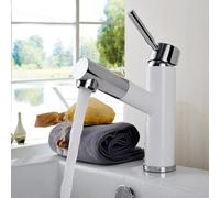HXFFXHF Robinets Faire Tomber Le Robinet à poignée Simple Chaude et Froide pour lavabo de Salle de Bain-Noir