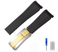 HXFFXHF Rubber Silicone Watchband 20 mm 21 mm pour Submariner Daytona Deepsea Oysterflex -Strap Watches Band Gmt Watch