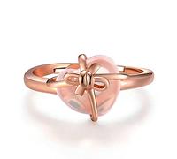 HXFFXHF S925 Dames Sterling Argent Ouvert ajusté en Forme de Coeur Diamant en Forme de Coeur Diamant Femmes riveaux Bijoux éternité Cadeaux de Mode pour Les Cadeaux pour Les Femmes pour Elle