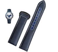 HXFFXHF Sangle de montre en toile de 19 mm 20 mm pour Omega New Seamaster 300 Speedmaster AT150 en cuir Nylon Watch Band Accessoires Blue Black