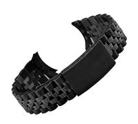 HXFFXHF Sangle en Acier Inoxydable en métal à extrémité incurvée Compatible avec des Accessoires de Bande de Montre de Bracelet de Luxe Men 18 mm 19 mm 20 mm 21 mm 22 mm
