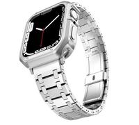 HXFFXHF Sangle en acier inoxydable pour Ultra Band 49mm 38/40/41mm 42/44/45 mm S10 42mm 46mm Bracelet pour S 10 9 8 7 SE 6 5 4 SE