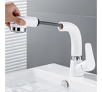 HXFFXHF Sortez le mélangeur de salle de bain robinet de bassin en laiton chaud et froide pivotant peut être surélevé des robinets de lavabo de salle de bain-noir (Nero)