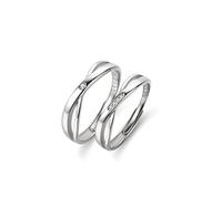 HXFFXHF Sterling Metal Open Dinger Ring S925 Sterling Metal Winding Couple Couple d'anneau Simple Hommes et Femmes Ouverture des Cadeaux de Jour de Valenmetale pour l'anneau d'amant,
