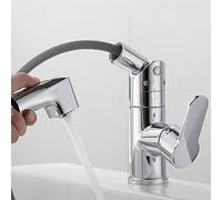 HXFFXHF Tapeur de mélangeur de Bassin avec Pirate de Bains en aérosol Taps de Salle de Bain chromé en Lait en Laiton Chaud en Laiton Chaud avec Une Douche Robinet de Salle de Bain à Double Mode