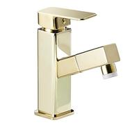 HXFFXHF Tapis de Salle de Bain avec Pull-Out pulvérisation D Robinet Chaud et en Laiton d'eau Froide Téles Basin Taps-A