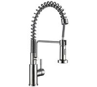 HXFFXHF Touchez sur Le Robinet de Cuisine Matt Capteur Noir Activé But Out Boux de mixage Tap en Acier Inoxydable Bronze Champagne (Nickel brossé)