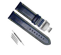 HXFFXHF Véritable sangle de montre en cuir pour citoyen AT8020 JY8078 Bracelet à boucle pliante