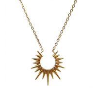 HXFIZQQ Collier avec pendentif soleil plaqué or 18 carats - Base en acier titane, inspiré du tarot pour un usage quotidien, chaîne réglable pour femme ou homme, cadeau idéal