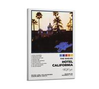 HXHDESIGN Impression sur toile The Eagles-hotel California - Décoration murale pour chambre à coucher et salon - 30 x 45 cm - Cadre