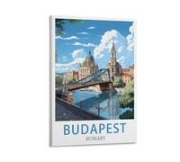 HXHNFERR Affiches murales vintage sur toile de Budapest Hongrie (30 x 45 cm) - Impressions d'art et peintures pour décoration de chambre à coucher