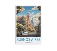 HXHNFERR Affiches murales vintage sur toile de Buenos Aires Argentine (30 x 45 cm)
