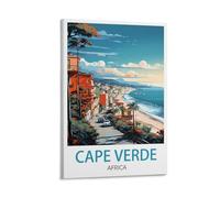 HXHNFERR Poster de voyage vintage du Cap-Vert Afrique (20 x 30 cm) sur toile murale et images d'art imprimées pour décoration de chambre à coucher