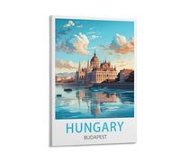 HXHNFERR Poster de voyage vintage Hongrie Budapest 20 x 30 cm, affiches murales et images d'art imprimées pour décoration de chambre à coucher