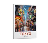 HXHNFERR Tokyo Japon Poster de voyage vintage sur toile 30 x 45 cm