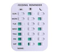 Hxhsgmeh 1 rappel d'alimentation pour chien en ABS blanc magnétique ou adhésif double face, rappel pour nourrir les animaux de compagnie