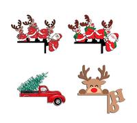 Hxhsgmeh 4Pack J'Ai Vu Cette Sculpture Murale en Bois d'art pour Porte d'angle, Signe de Décoration.