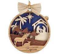 Hxhsgmeh Décorations de Noël en bois pour sapin de Noël, décorations de Noël en plein air, décorations de Noël 3D à suspendre A