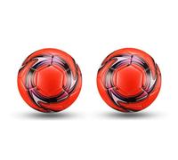 Hxhsgmeh Lot de 2 ballons de football professionnels taille 5 officiels pour compétition en plein air Très approprié pour l'exercice physique Rouge