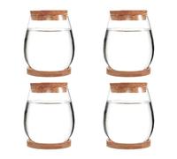 Hxhsgmeh Lot de 4 mini terrariums transparents en verre sans terre pour plantes vertes comme indiqué sur l'image pour jardin, salon, maison, décoration de table