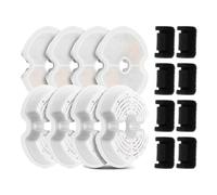 Hxhsgmeh Lot de 8 filtres de rechange et 8 filtres à pompe pour fontaine à chat quadruple filtration