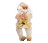 Hxhsgmeh Nécessités quotidiennes de Noël, poupée Père Noël assis en velours, décoration de fenêtre de maison, décoration de bureau