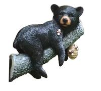 Hxhsgmeh Ornements en forme d'ours noir dans les bras - Statue d'arbre - Décoration extérieure - Simulation de jardin - À suspendre au mur