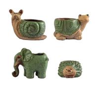 Hxhsgmeh Petit pot avec drainage, pot en céramique pour animaux, plante d'intérieur, décoration de la maison