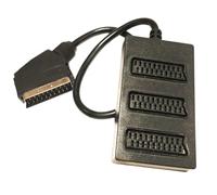 Hxhsgmeh Scart 3 Voies Répartiteur Péritel Mâle à Adaptateur Connecteur 3 Voies Scaet Répartiteur Câble Ligne