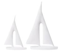 Hxhsgmeh Sculptures modernes pour décoration d'intérieur, décoration de voilier, décorations de bateau, statues, sculptures d'art et statues (2 pièces) blanc