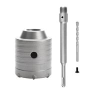 Hxhsgmeh SDS Plus Ensemble de forets pour marteau perforateur mural avec tige ronde pour béton, ciment et pierre, 60 mm
