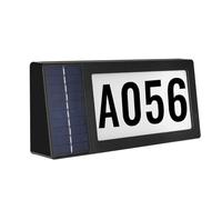Hxhsgmeh Signe D'Adresse Solaire, Numéros de Maison à Énergie Solaire, Numéros de Maison Modernes et Étanches pour L'Extérieur, 2 Couleurs