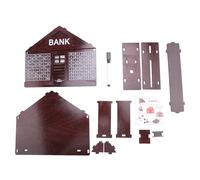 Hxhsgmeh Tirelire en bois en forme de maison avec comptoir en bois - Tirelire portable - Marron - 2000 - Facile à installer et à utiliser